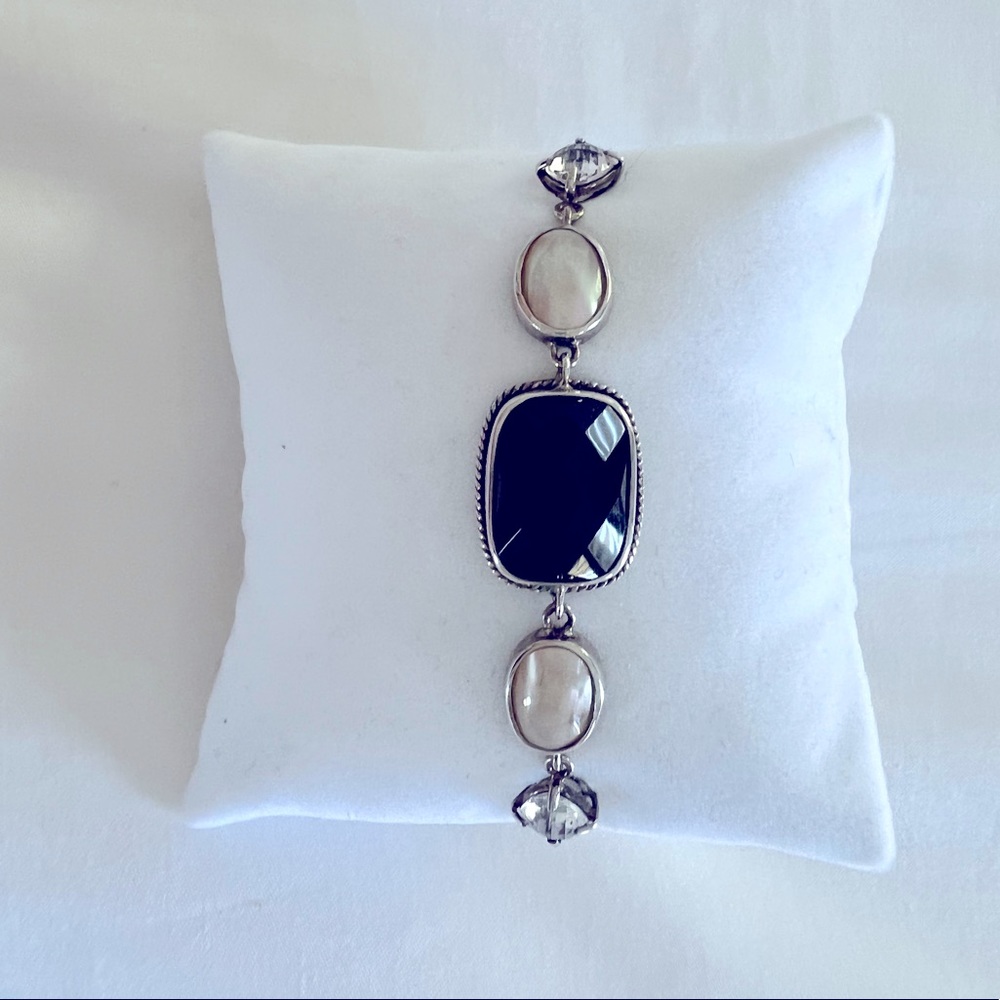 Loribonn Silver and stone bracelet